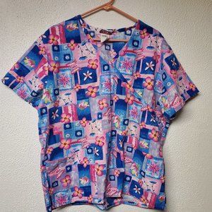 Women - Scrub Tops - Multi-Colored - Size Large - Jasco Uniform